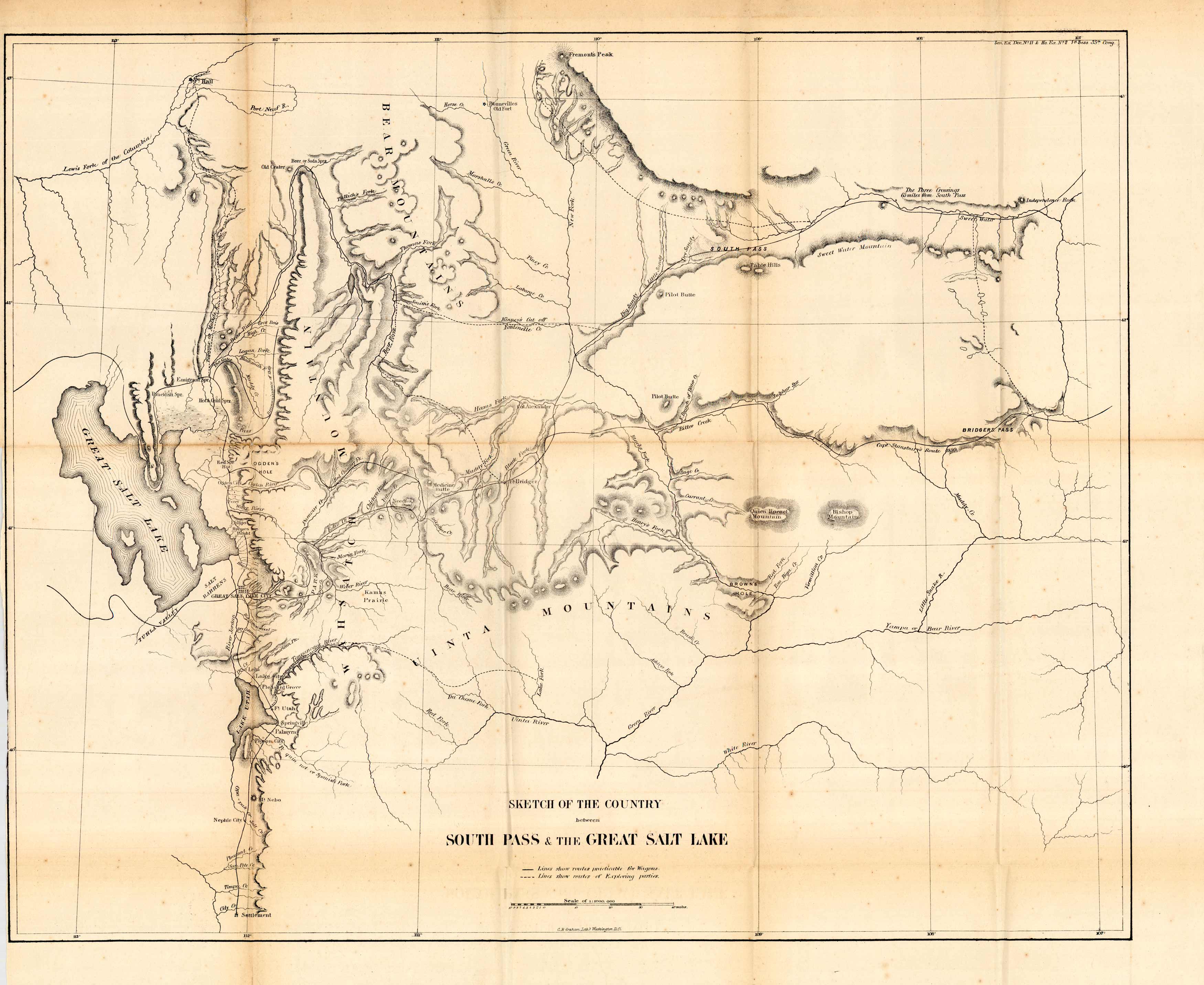 Sketch of the Country between South Pass and the Great Salt Lake