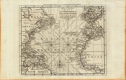 A New & Accurate Chart of the Western or Atlantic Ocean