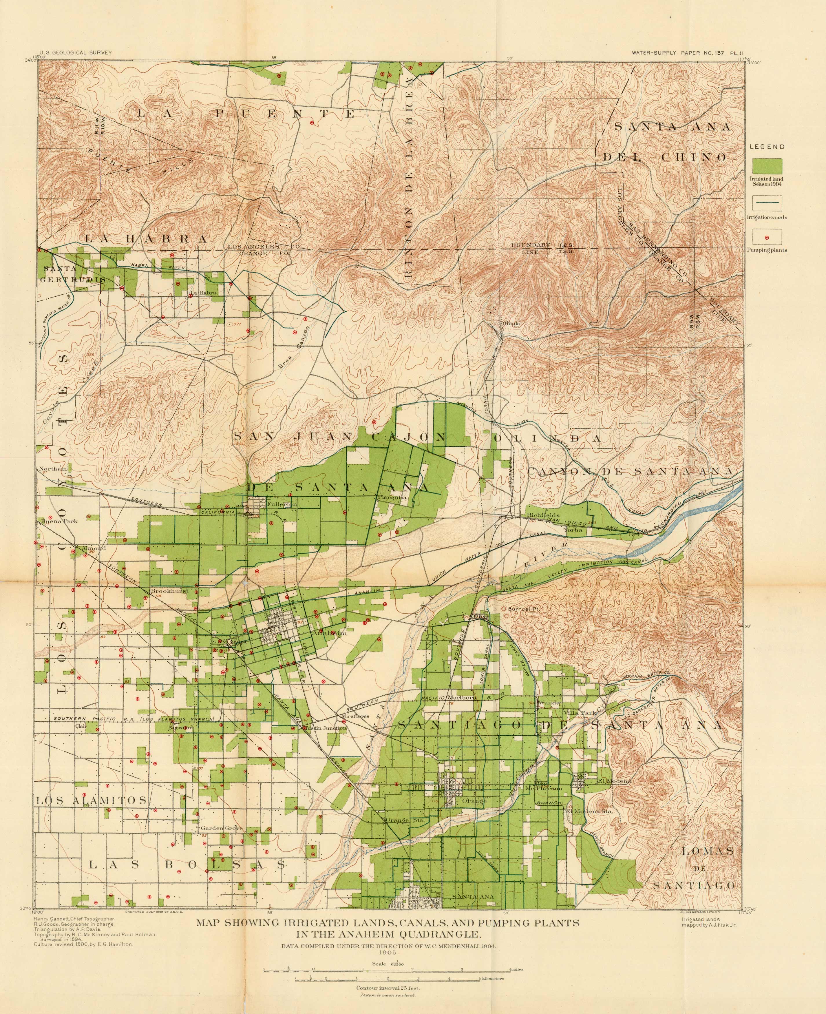 Map Showing Irrigated Lands