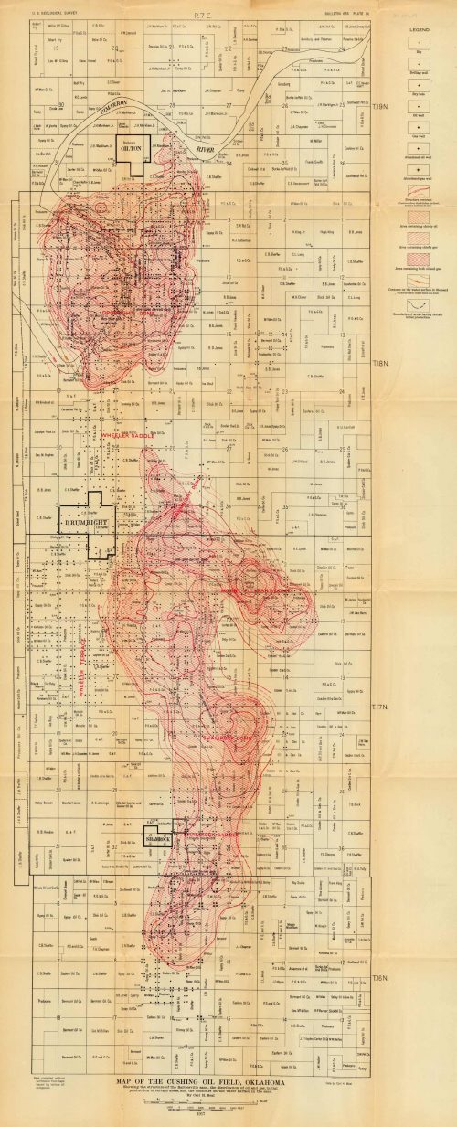 Map of the Cushing Oil Field