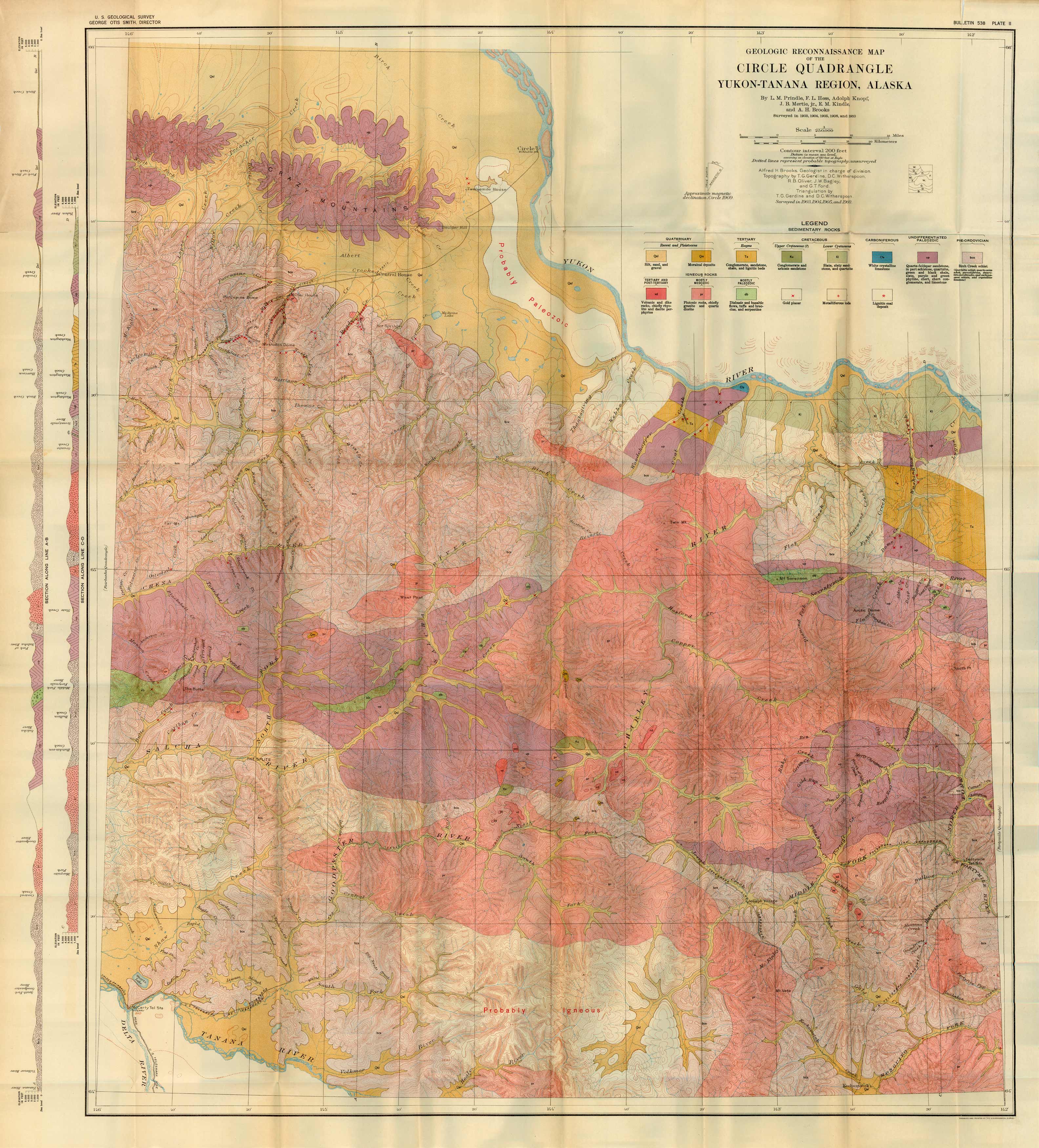 Geological Reconnaissance Map of the Circle Quadrangle Yukon-Tanana Region