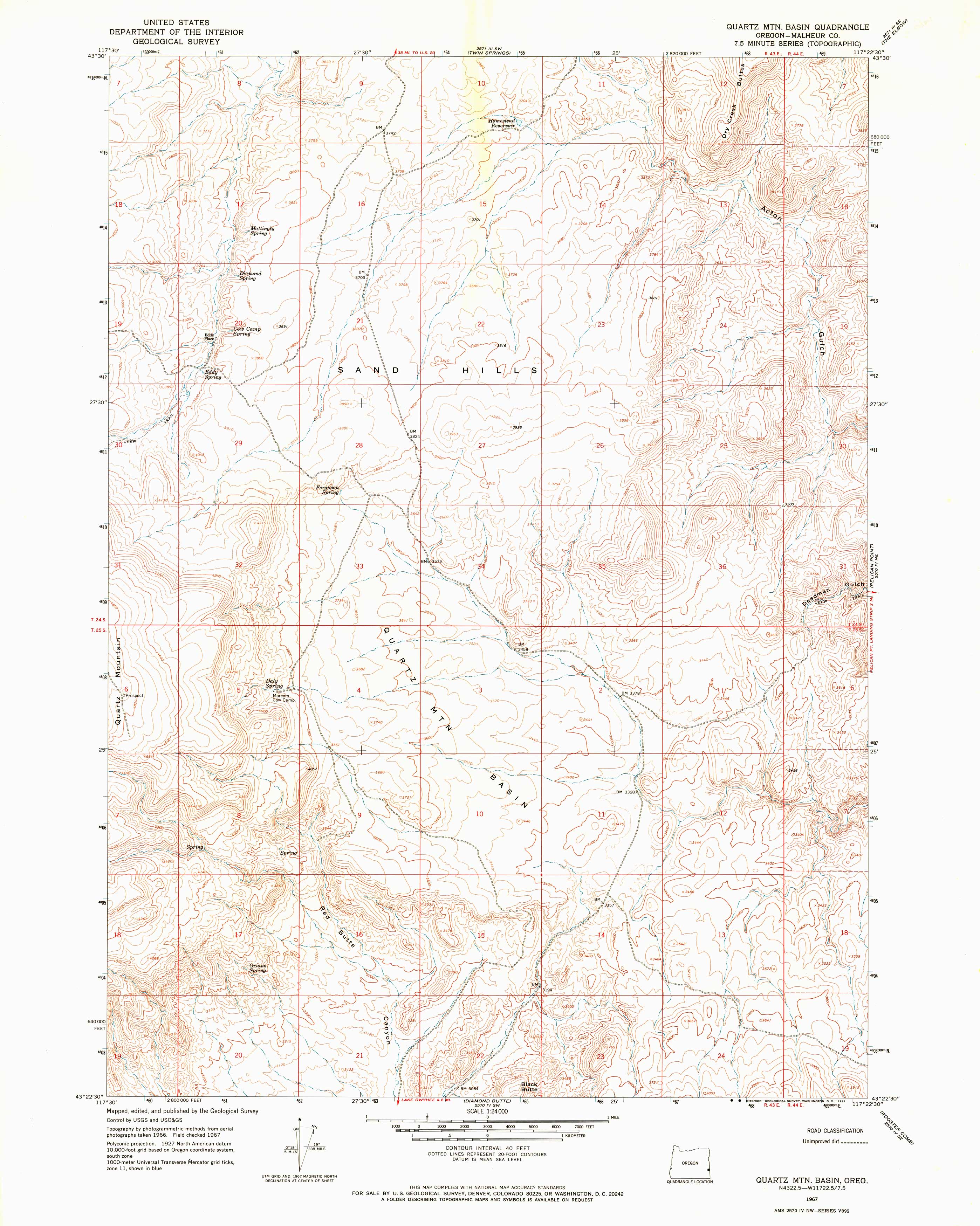 Quartz Mtn. Basin Quadrangle