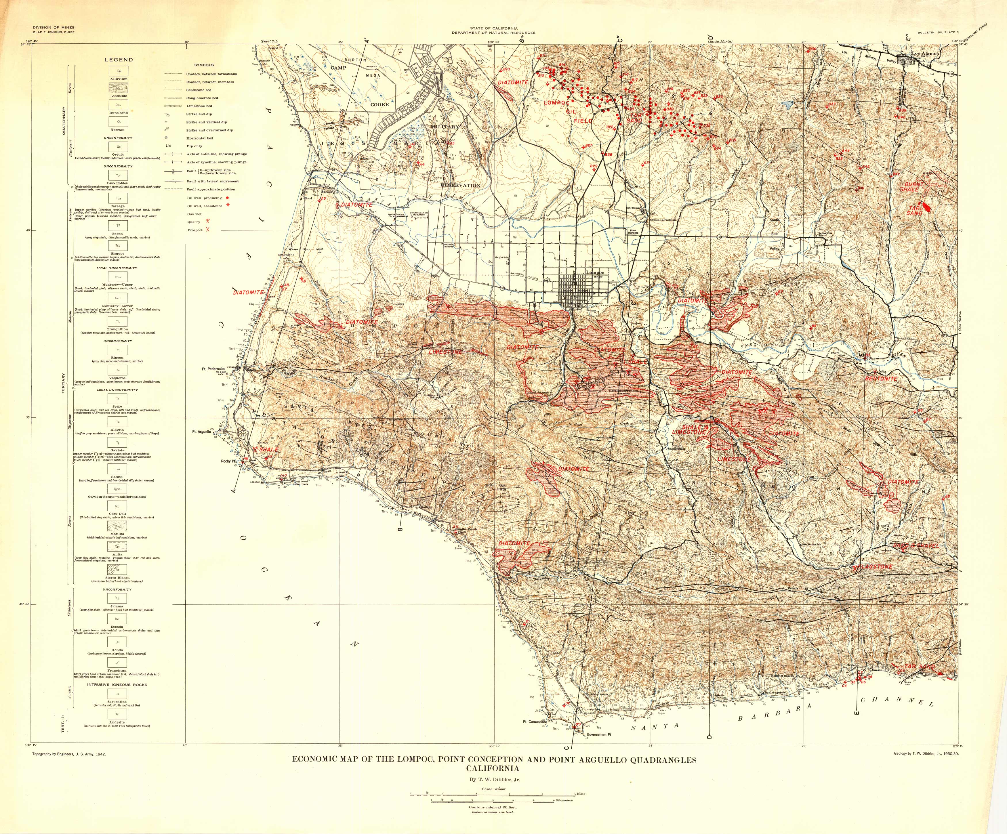 Economic Map of the Lompoc, Point Conception and Point Arguello