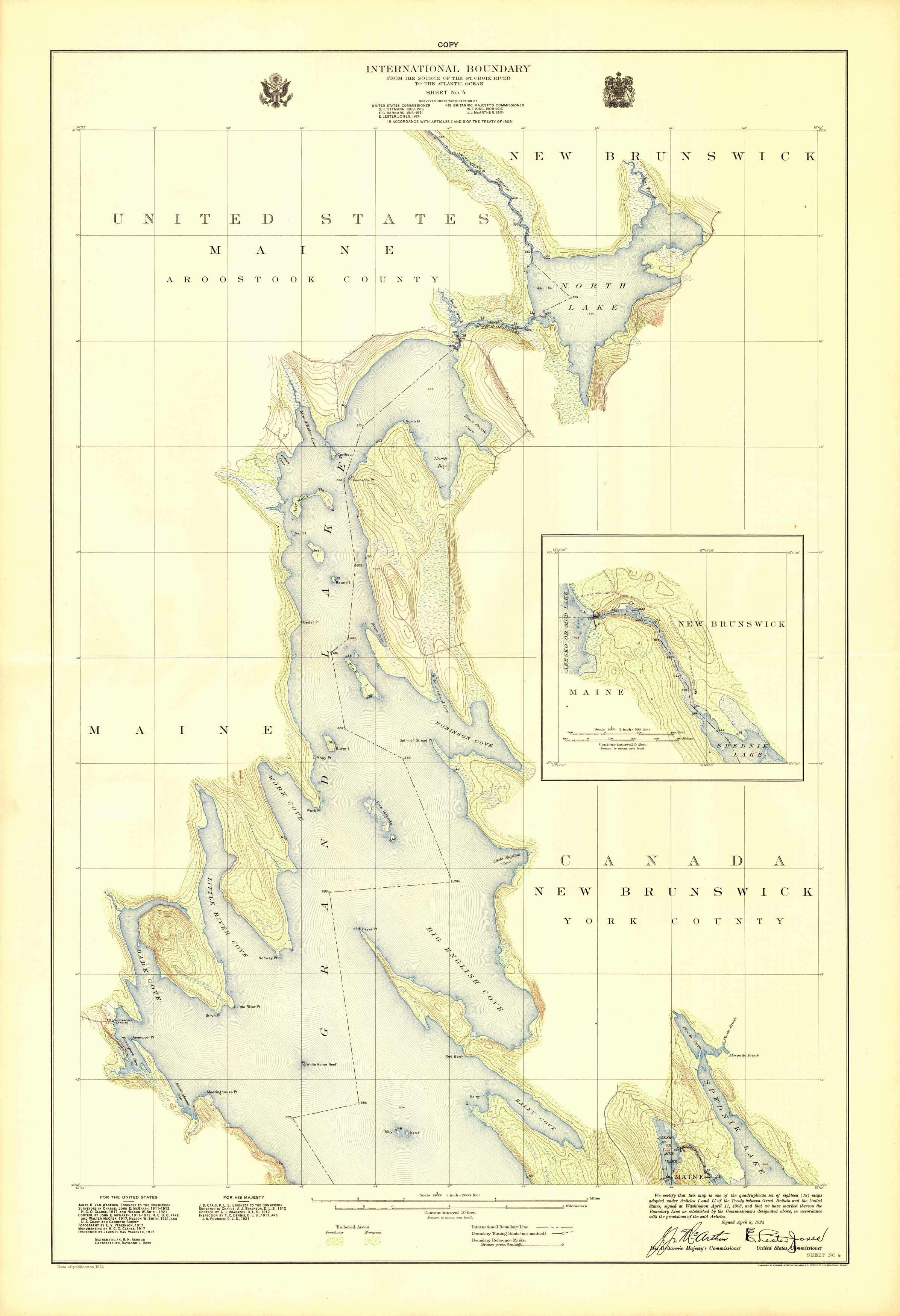 International Boundary from the Source of the St. Croix River to the Atlantic Ocean International Boundary from the Source of the St. Croix River to the Atlantic Ocean