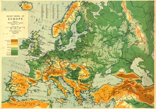 Relief Model of Europe