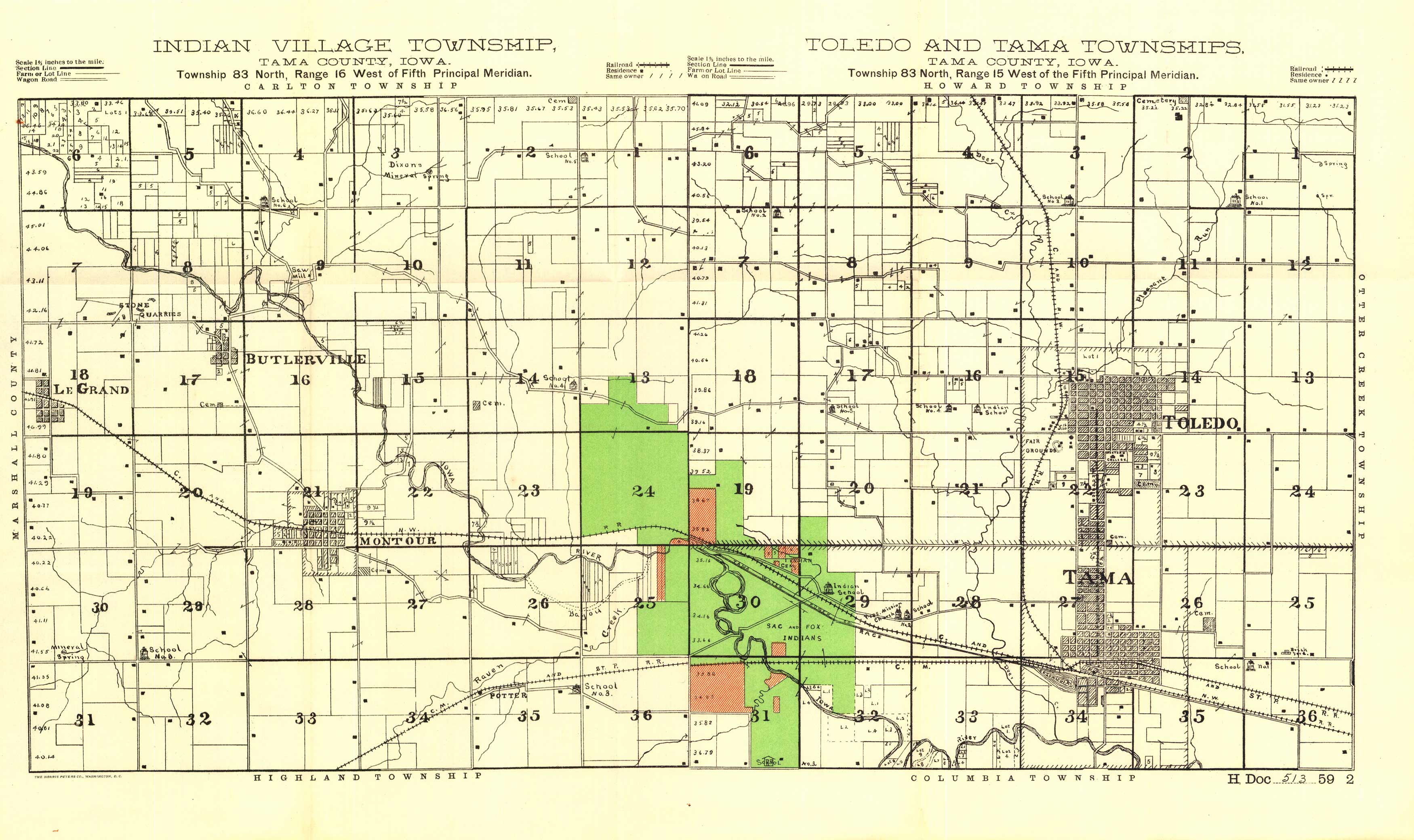 Indian Village Township/Toledo and Tama Townships