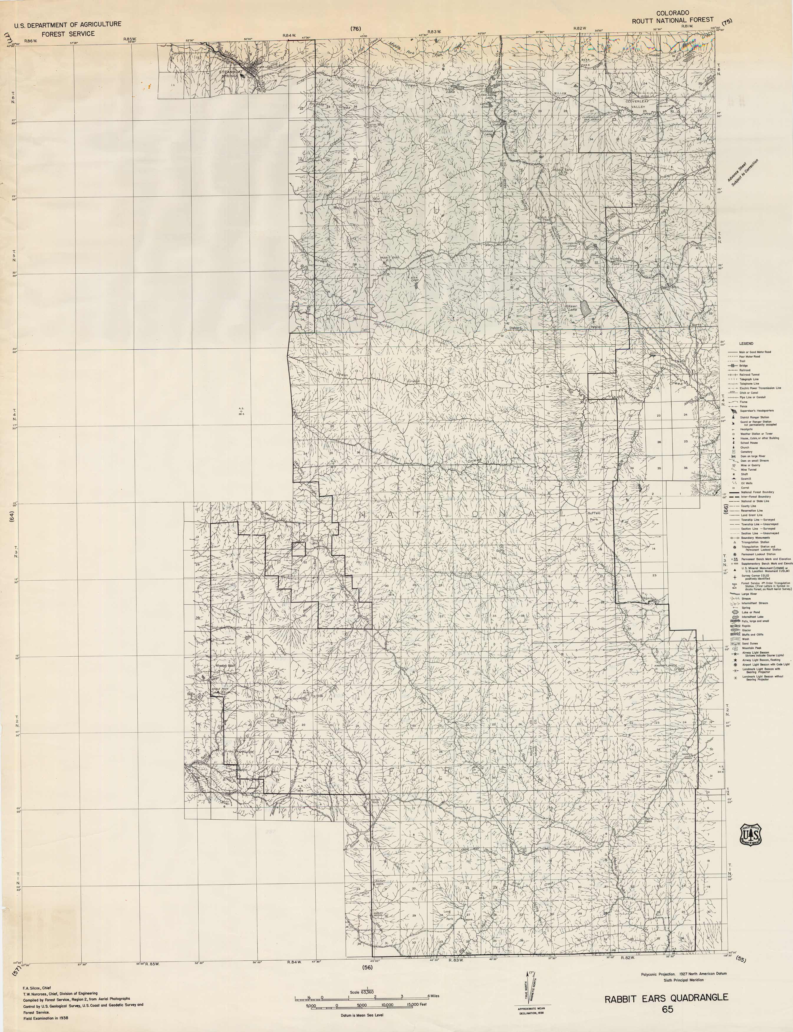 Rabbit Ears Quadrangle (Colorado - Routt National Forest)