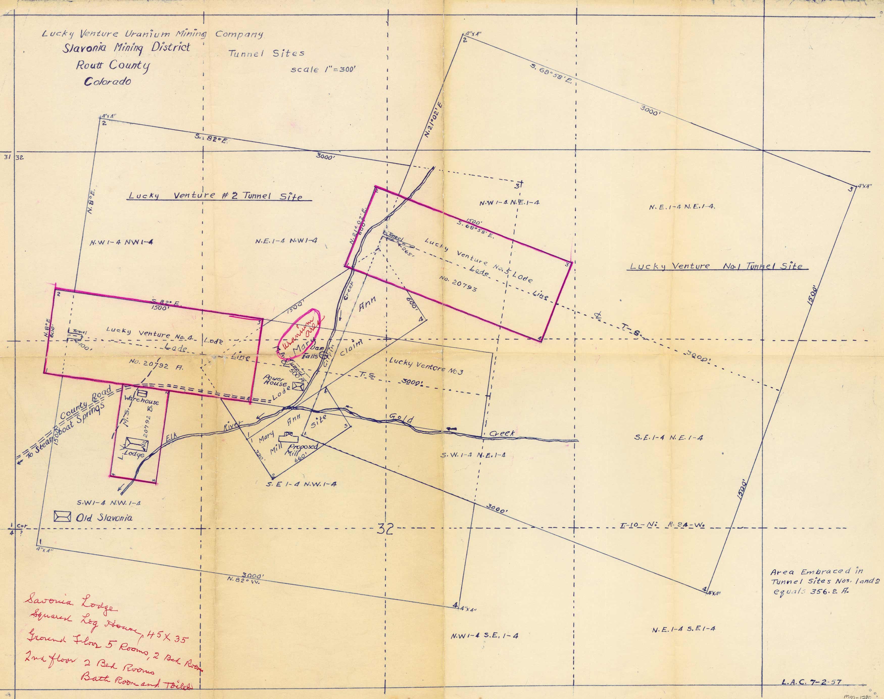 Lucky Venture Uranium Mining Company - Slavonia Mining District - Routt County