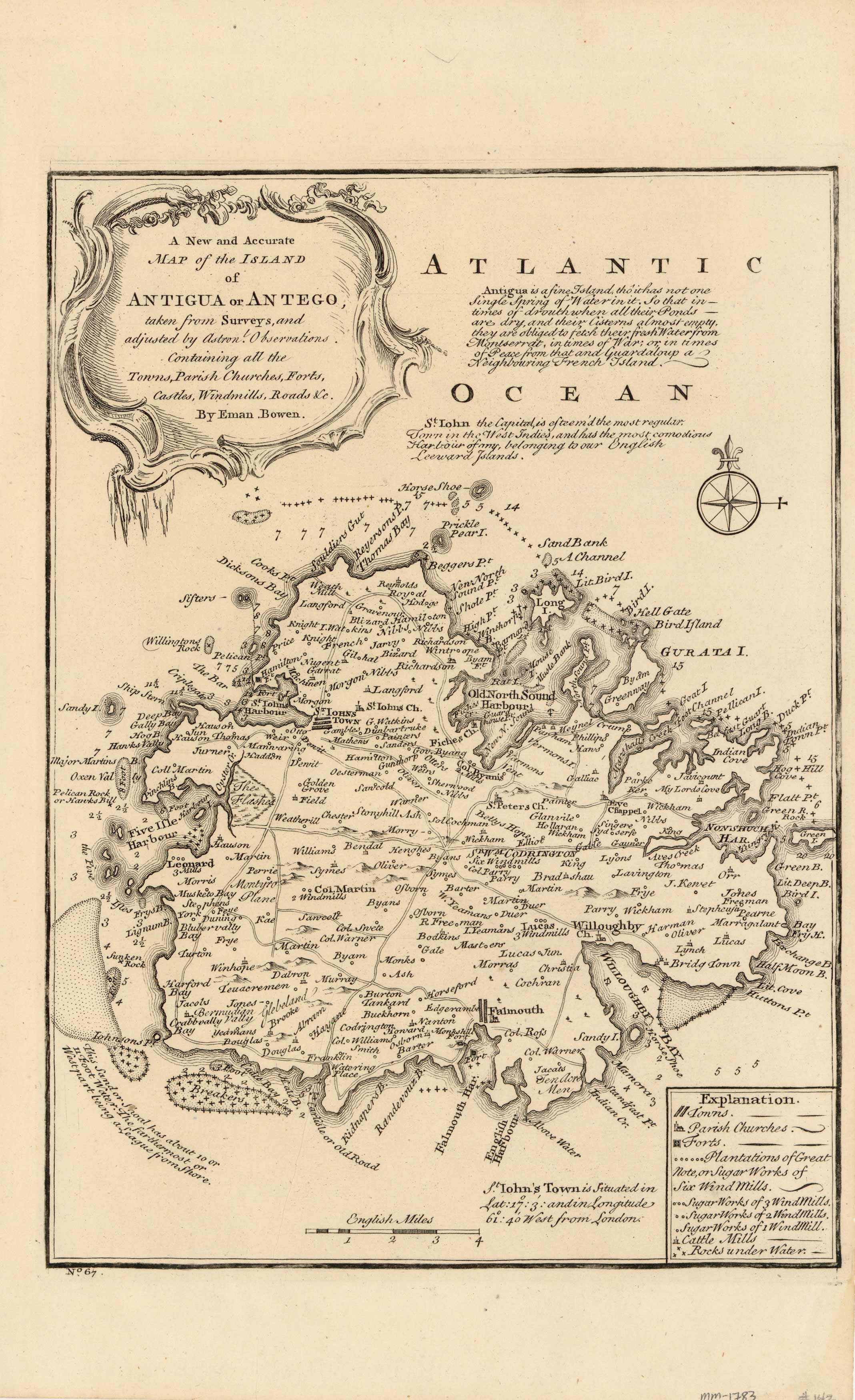 A New and Accurate Map of the Island of Antigua or Antego A New and Accurate Map of the Island of Antigua or Antego