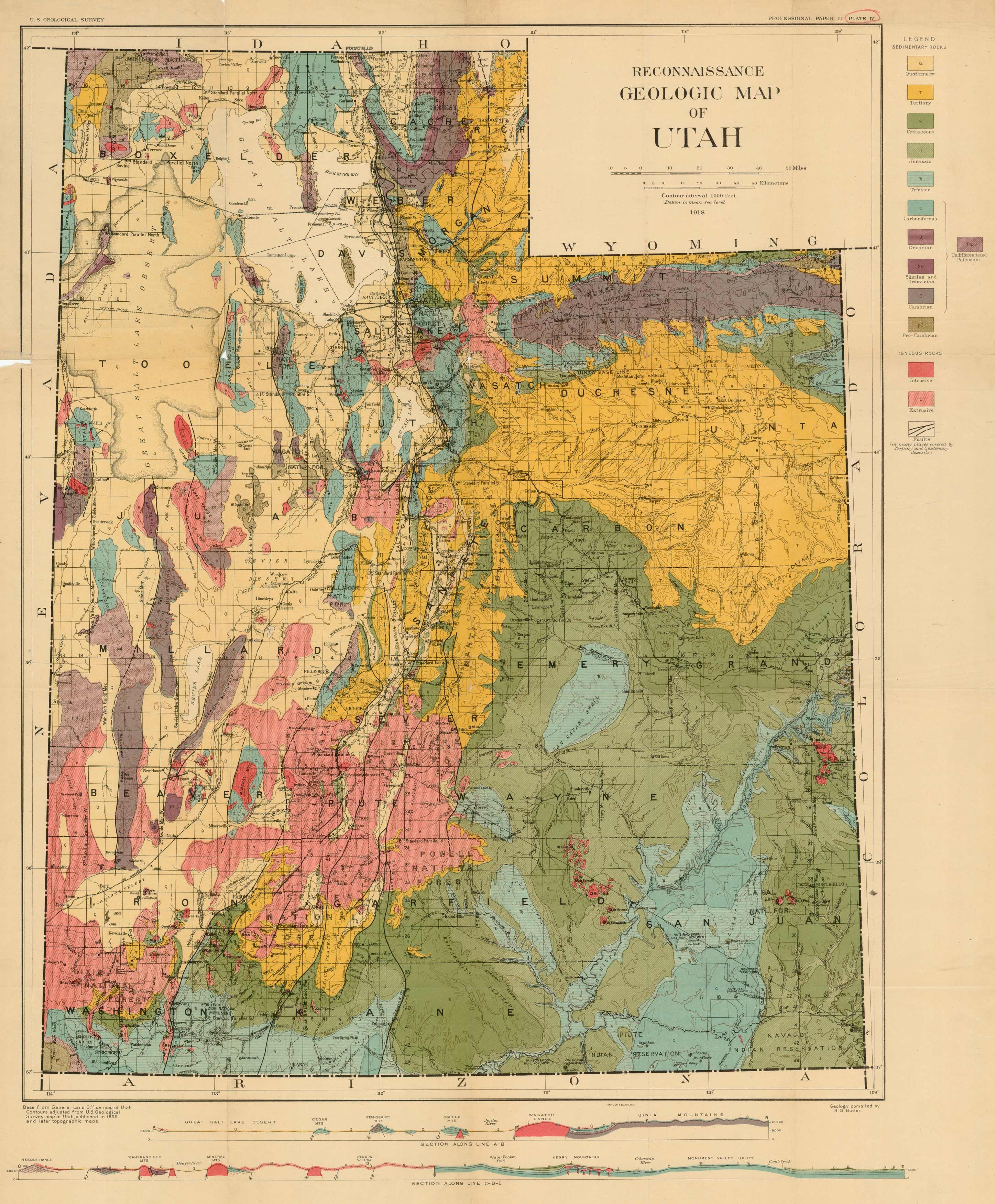 Reconnaissance Geologic Map of Utah Reconnaissance Geologic Map of Utah