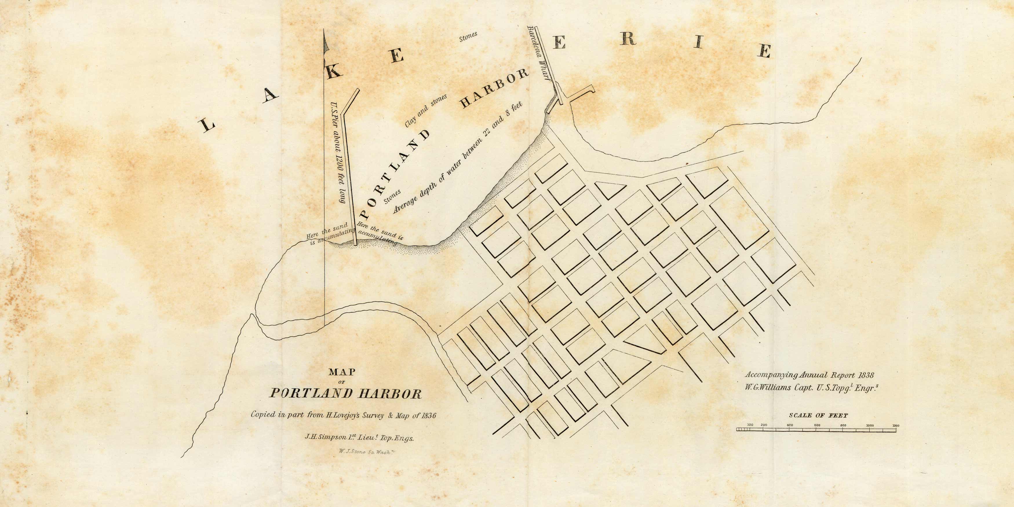 Map of Portland Harbor (Lake Erie - Westfield