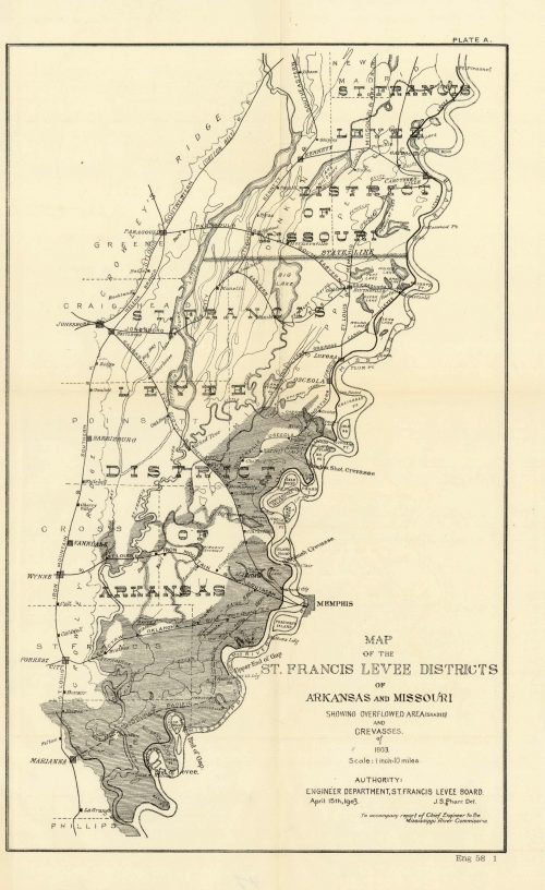 Map of the St. Francis Levee Districts of Arkansas and Missouri