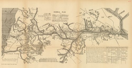 General Plan of the Canal and its Environs between Santee and Copper Rivers in the State of South Carolina