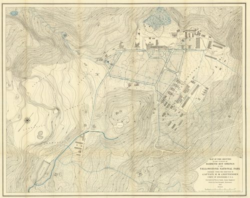 Map of the Grounds in the Vicinity of Mammoth Hot Springs in the Yellowstone National Park