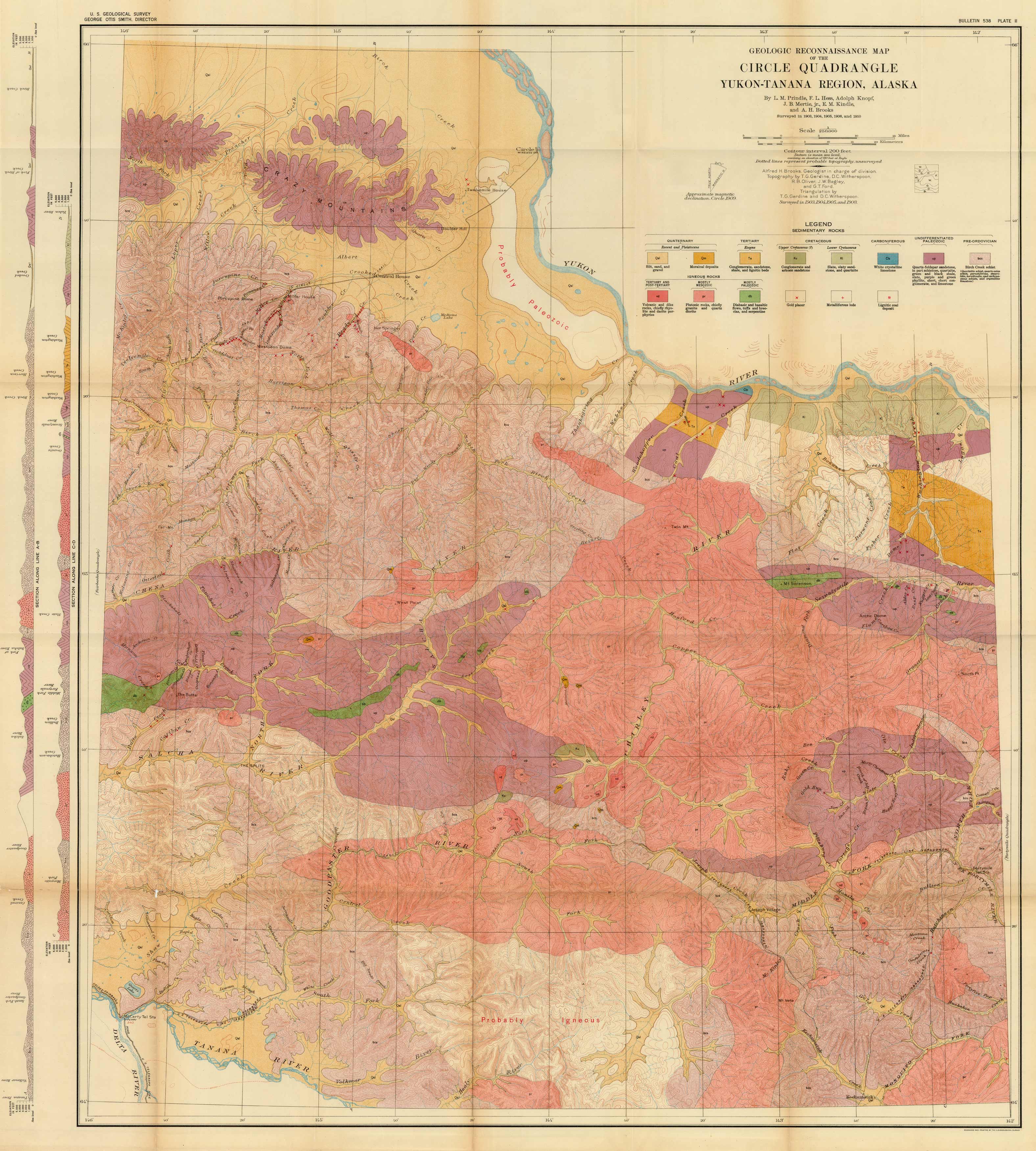 Geologic Reconnaissance Map of the Circle Quadrangle - Yukon-Tanana Region