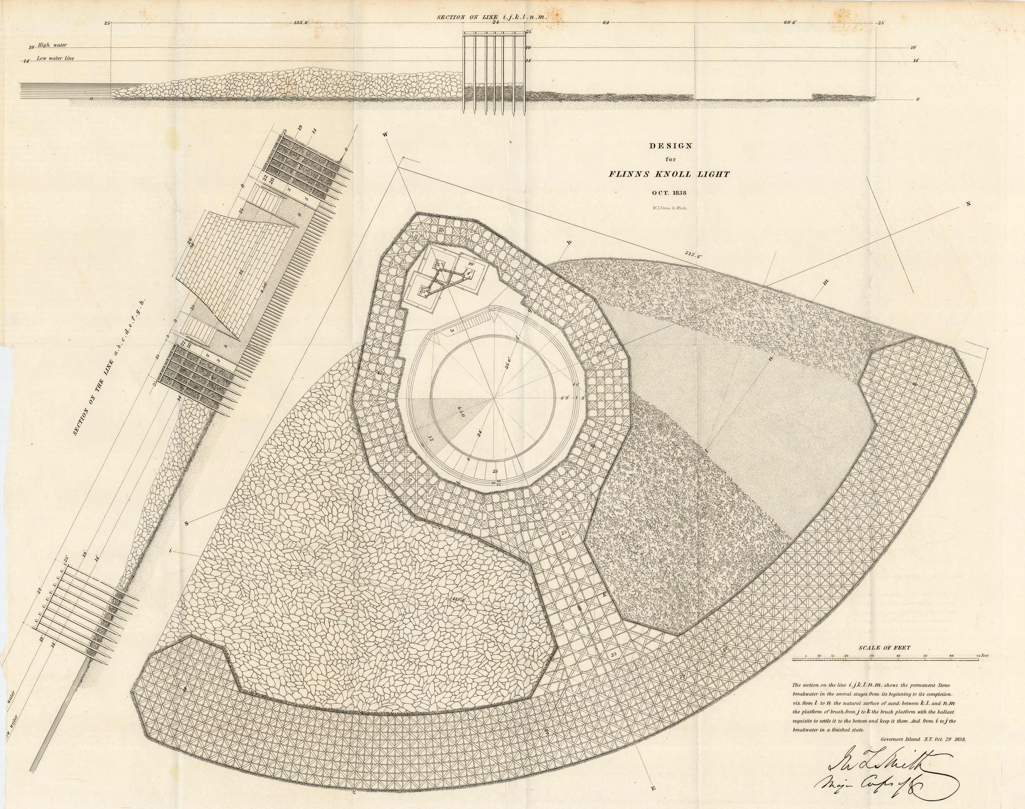 Design for Flinns Knoll Light - Oct. 1838