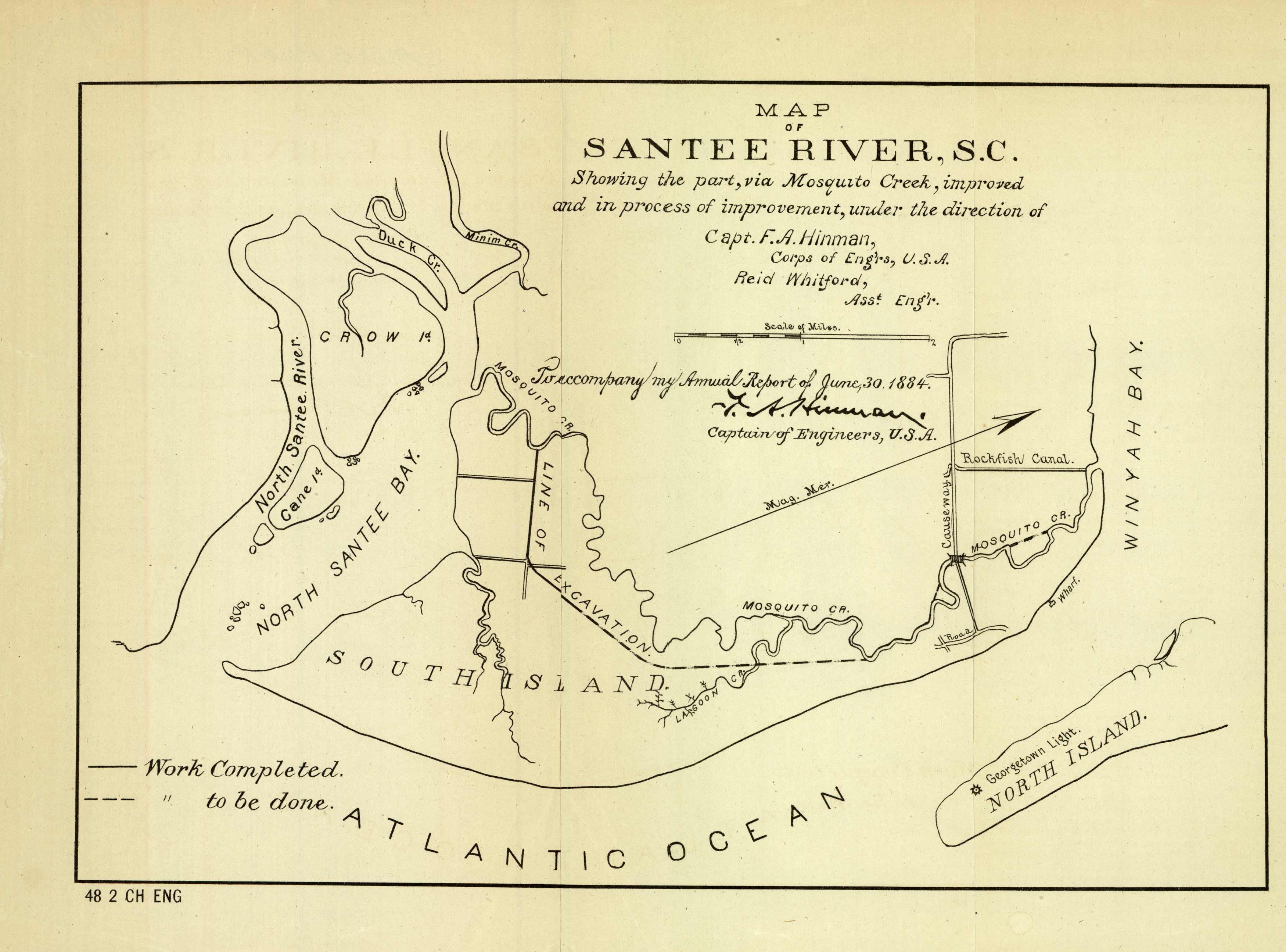 Map Of Santee River S C Art Source International   MM 1929 