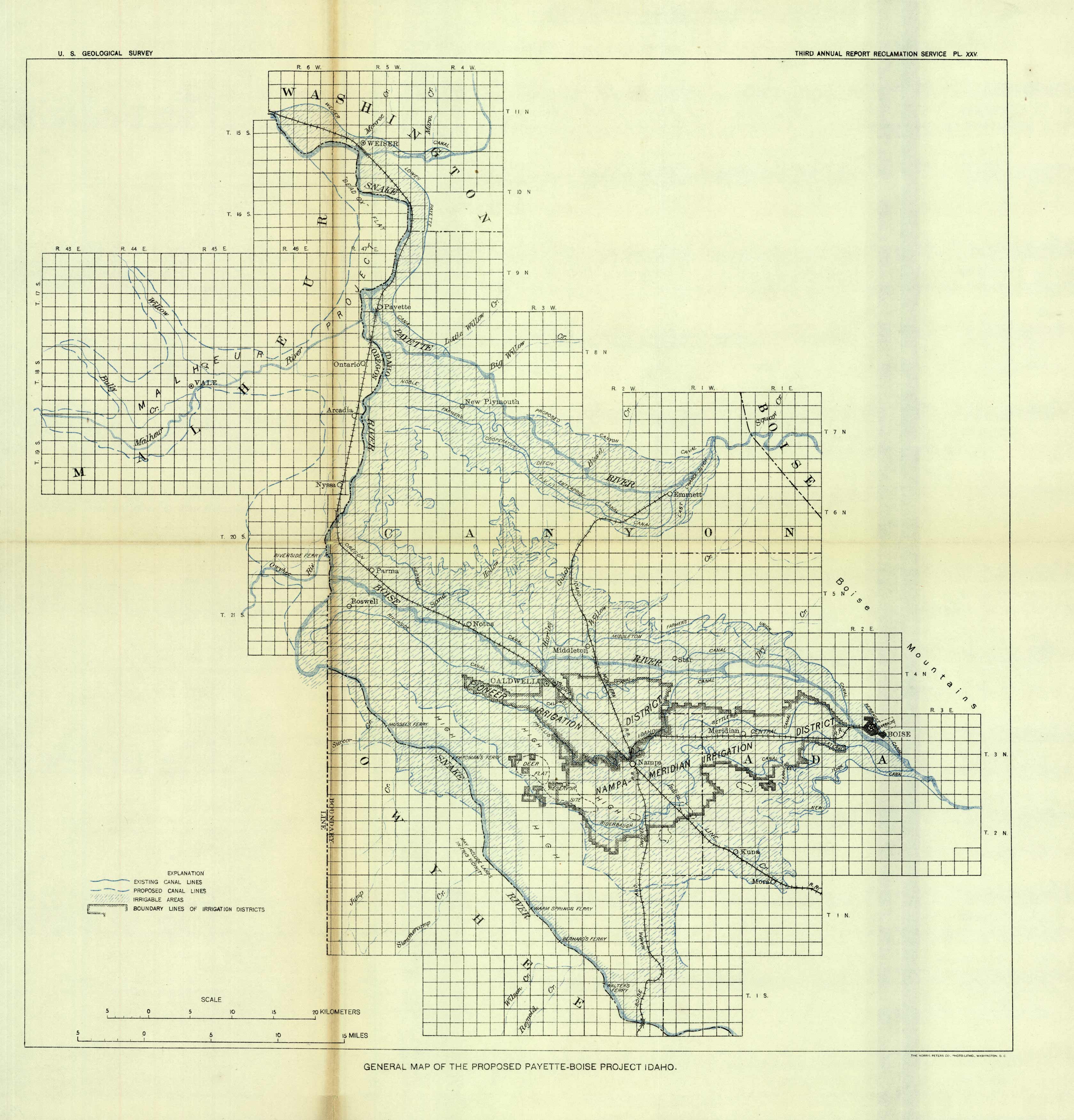 General Map of the Proposed Payette-Boise Project General Map of the Proposed Payette-Boise Project