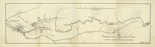 1886 - Denver South Park & Pacific R.R. from Boreas Summit to Breckenridge