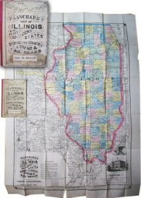 Blanchards Map of Illinois and Parts of Adjacent States