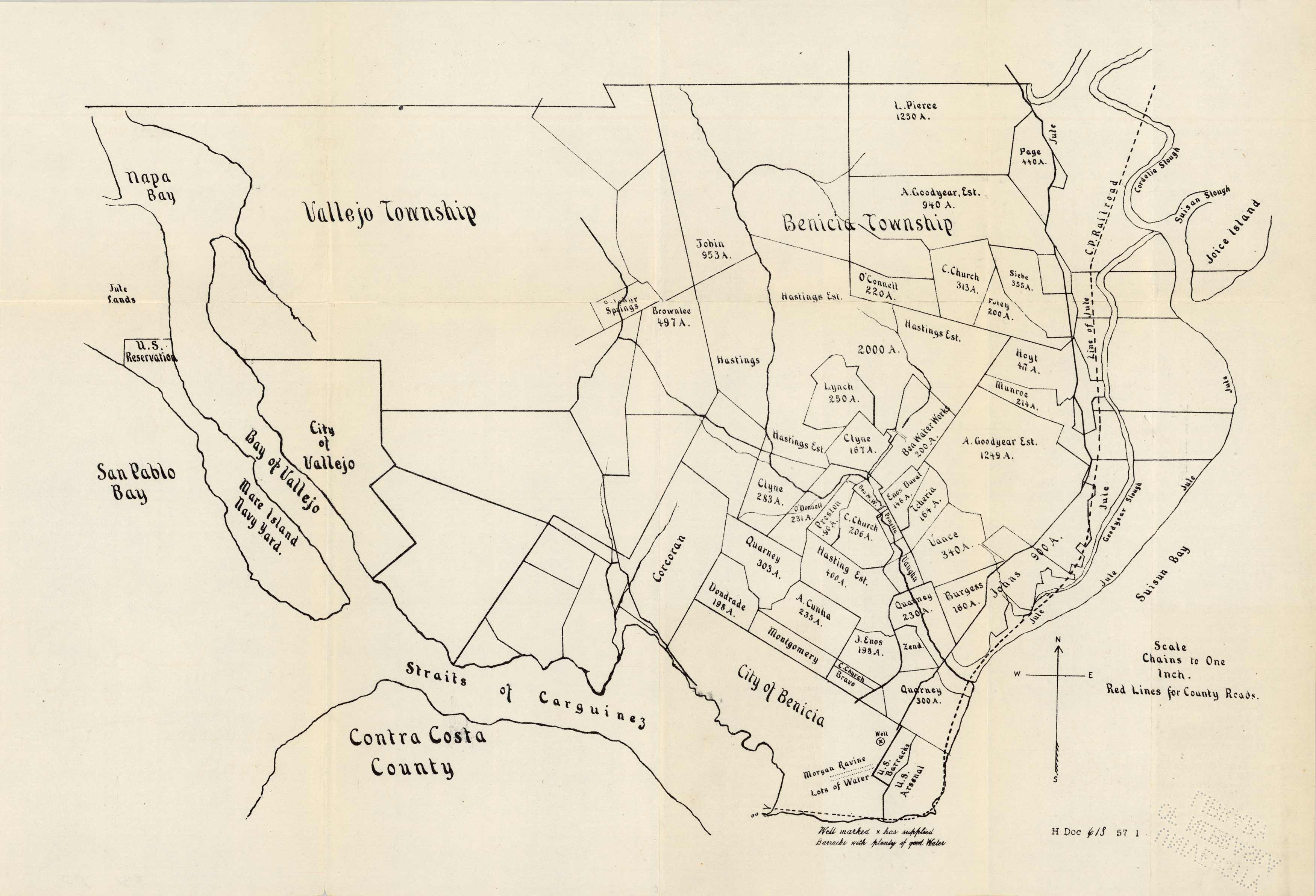 [Ranchland along San Pablo Bay in Californias Vallejo and Benicia Townships]]'