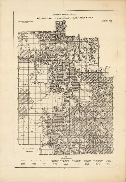 Geological and Production Map of Dickinson
