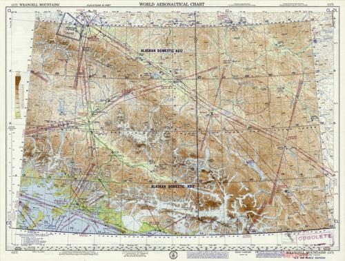 World Aeronautical Chart - Wrangell Mountains