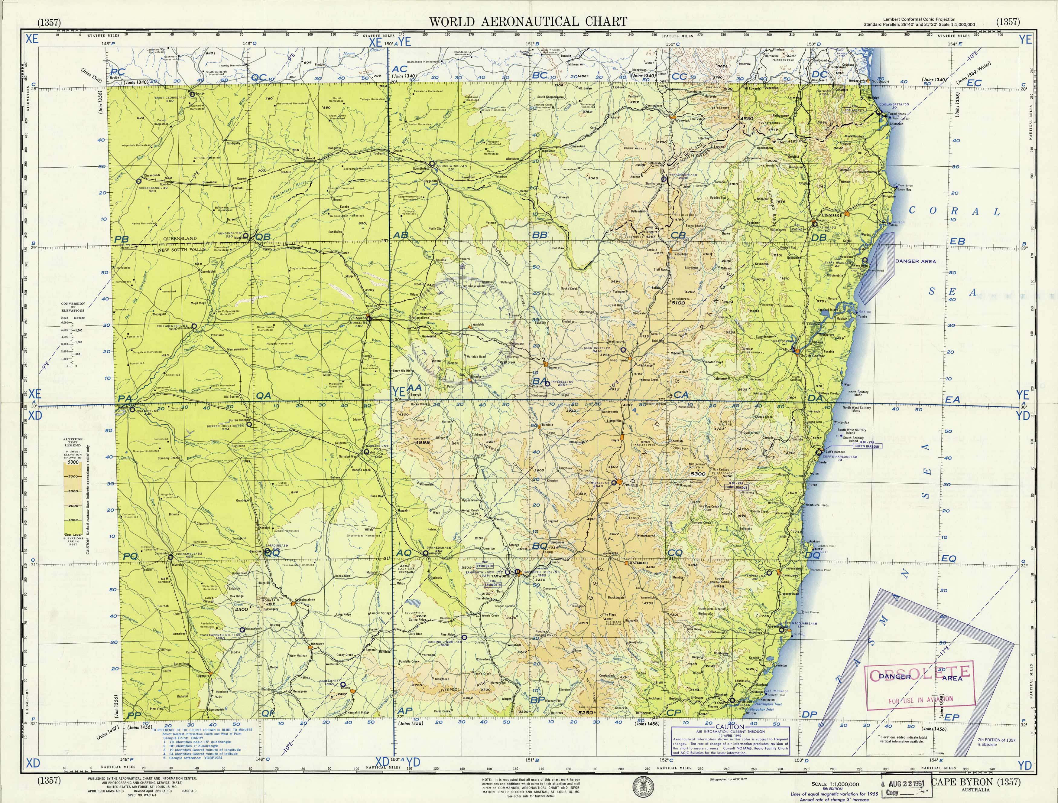 World Aeronautical Chart - Cape Byron