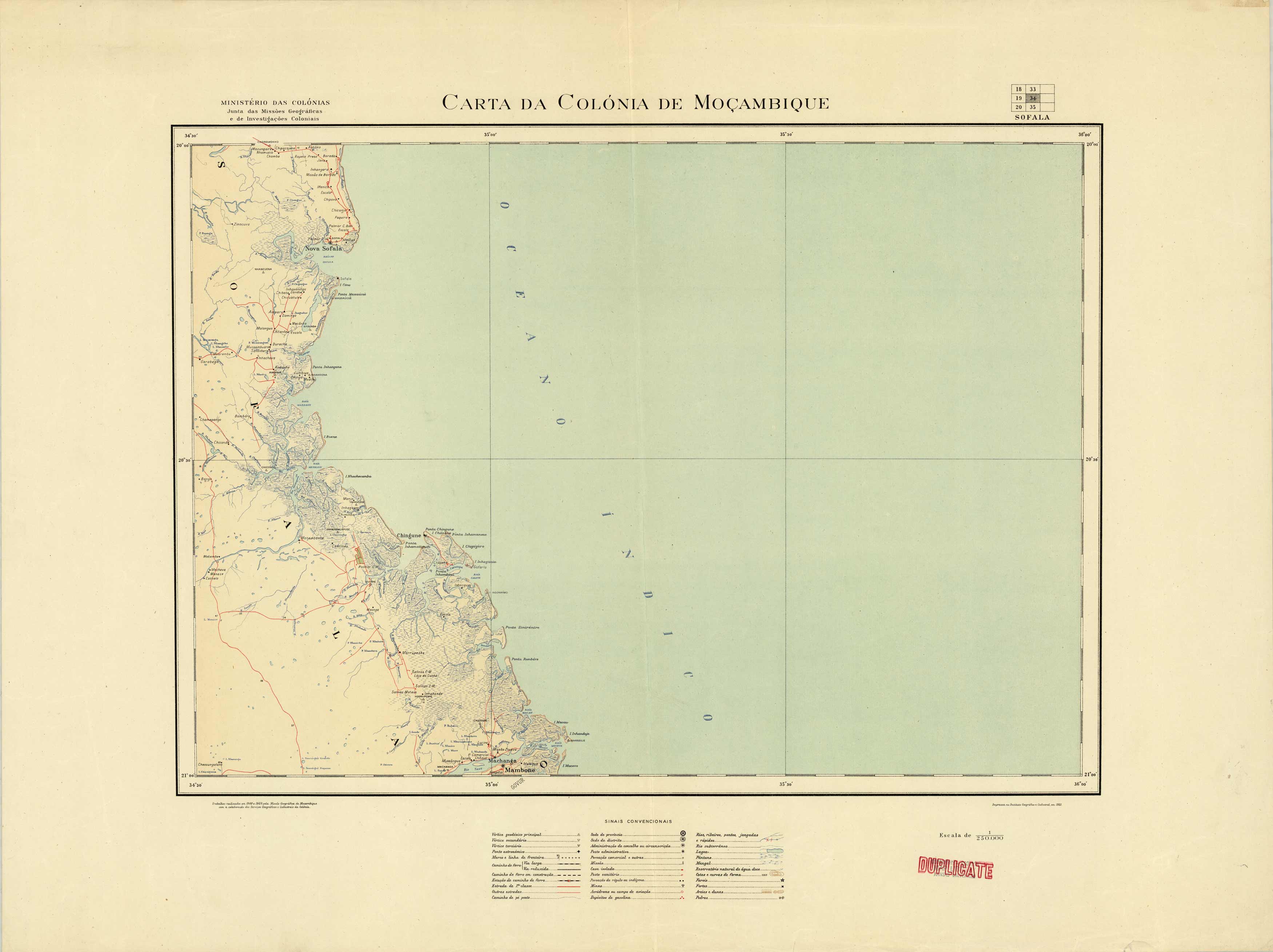 Carta Da Colonia De Moï¿½ambique (Mozambique)