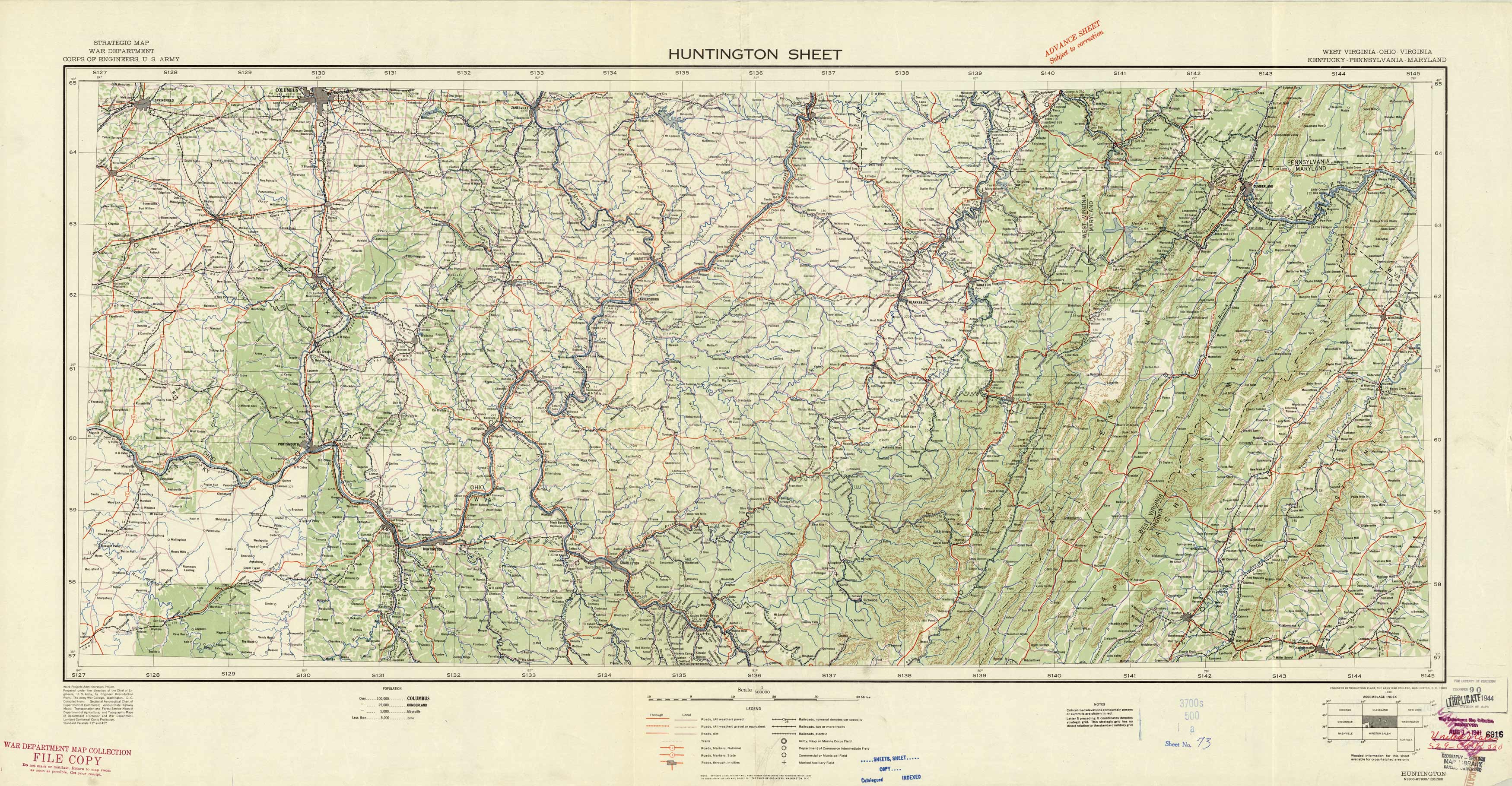 Huntington Sheet - West Virginia Huntington Sheet - West Virginia