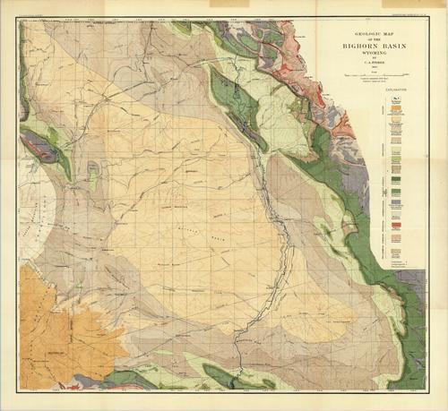 Geologic Map of the Bighorn Basin, Wyoming - Art Source International