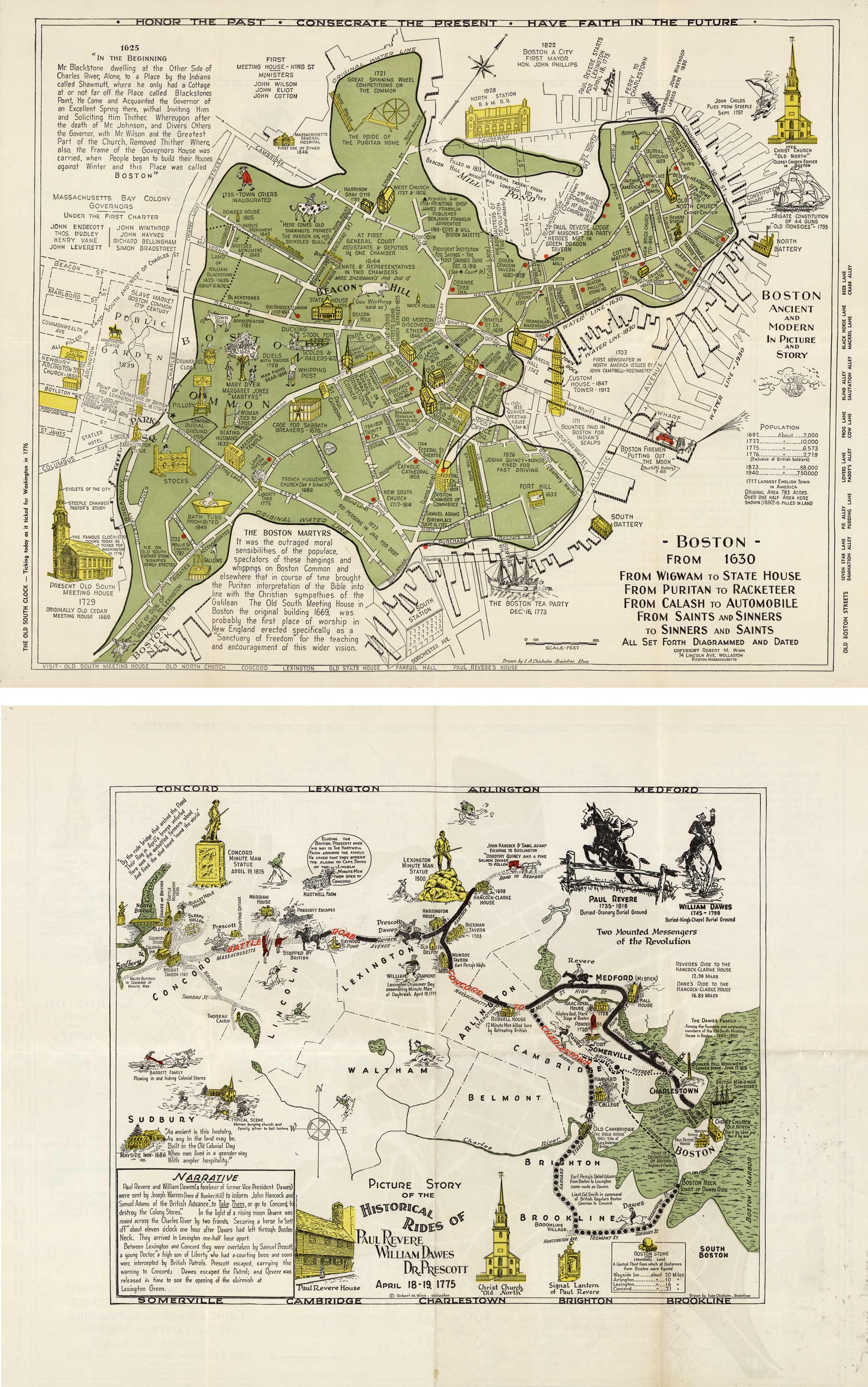 Boston from 1630; Picture Story of the Historical Rides of Paul Revere Boston from 1630; Picture Story of the Historical Rides of Paul Revere