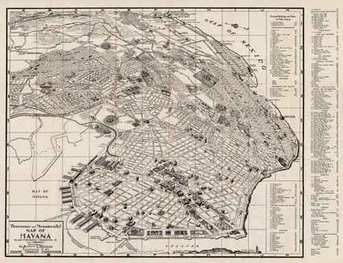 Panoramic and Monumental Map of Havana