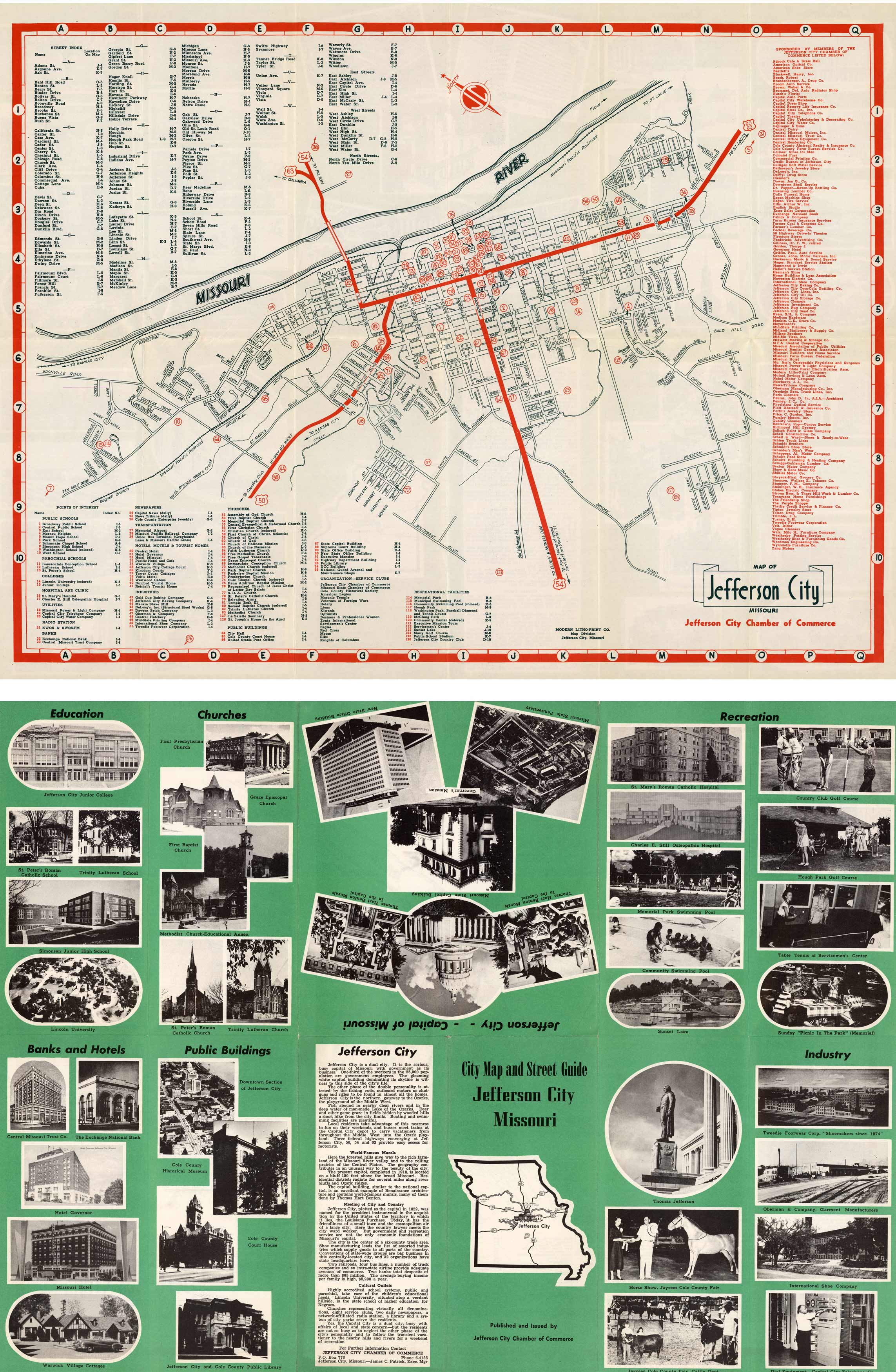 Map of Jefferson City Map of Jefferson City