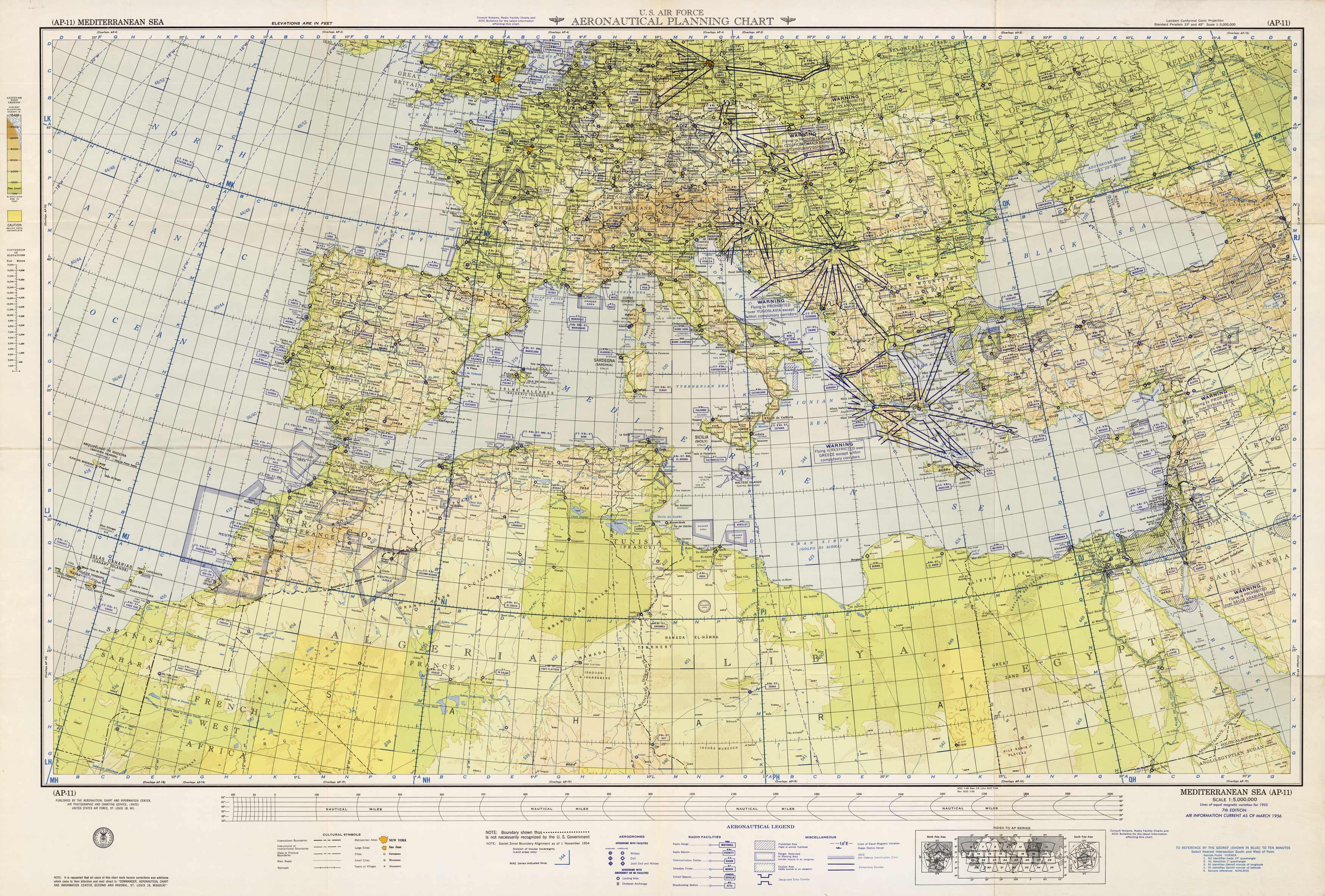 U.S. Air Force Aeronautical Planning Chart