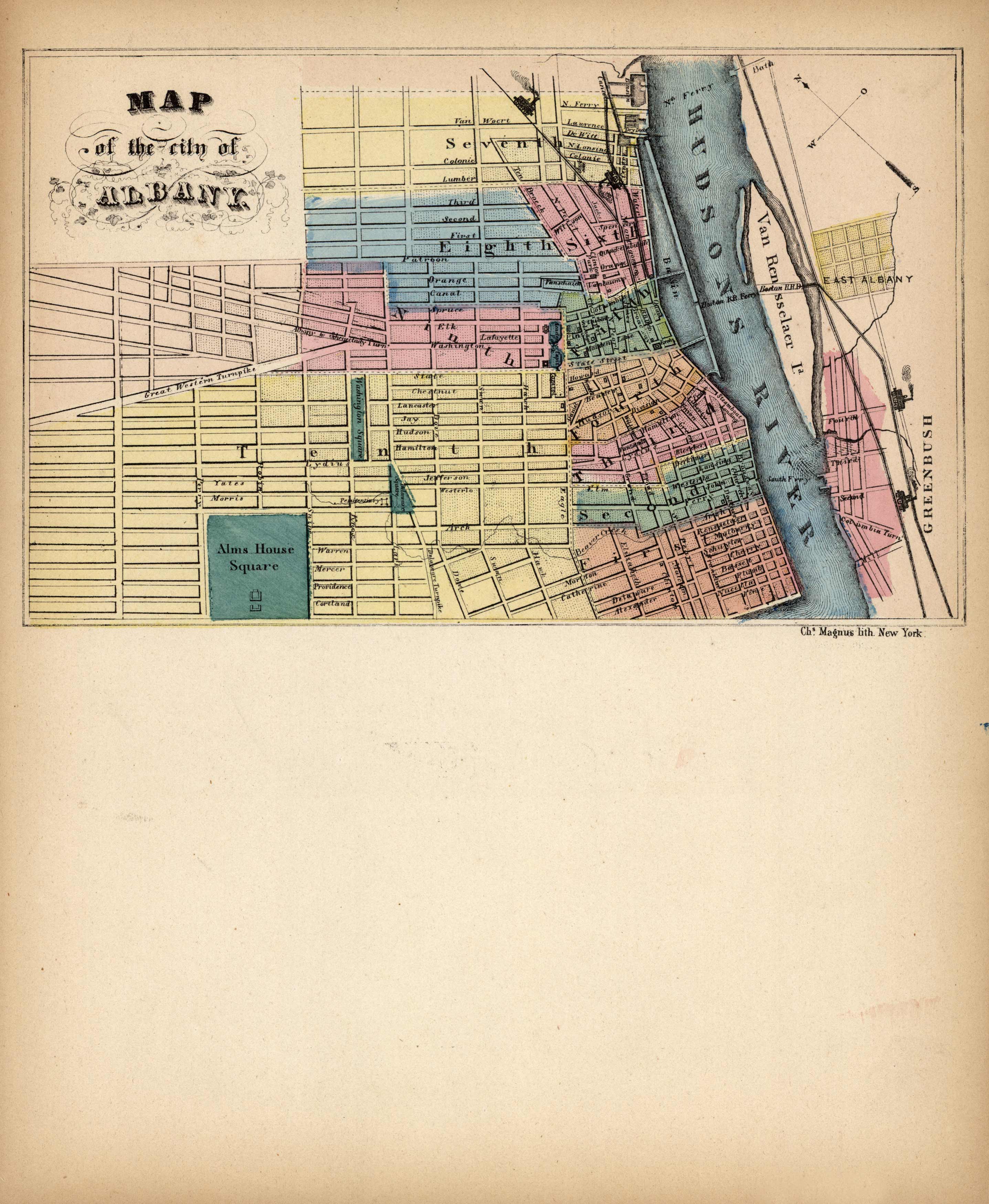 Map of the city of Albany