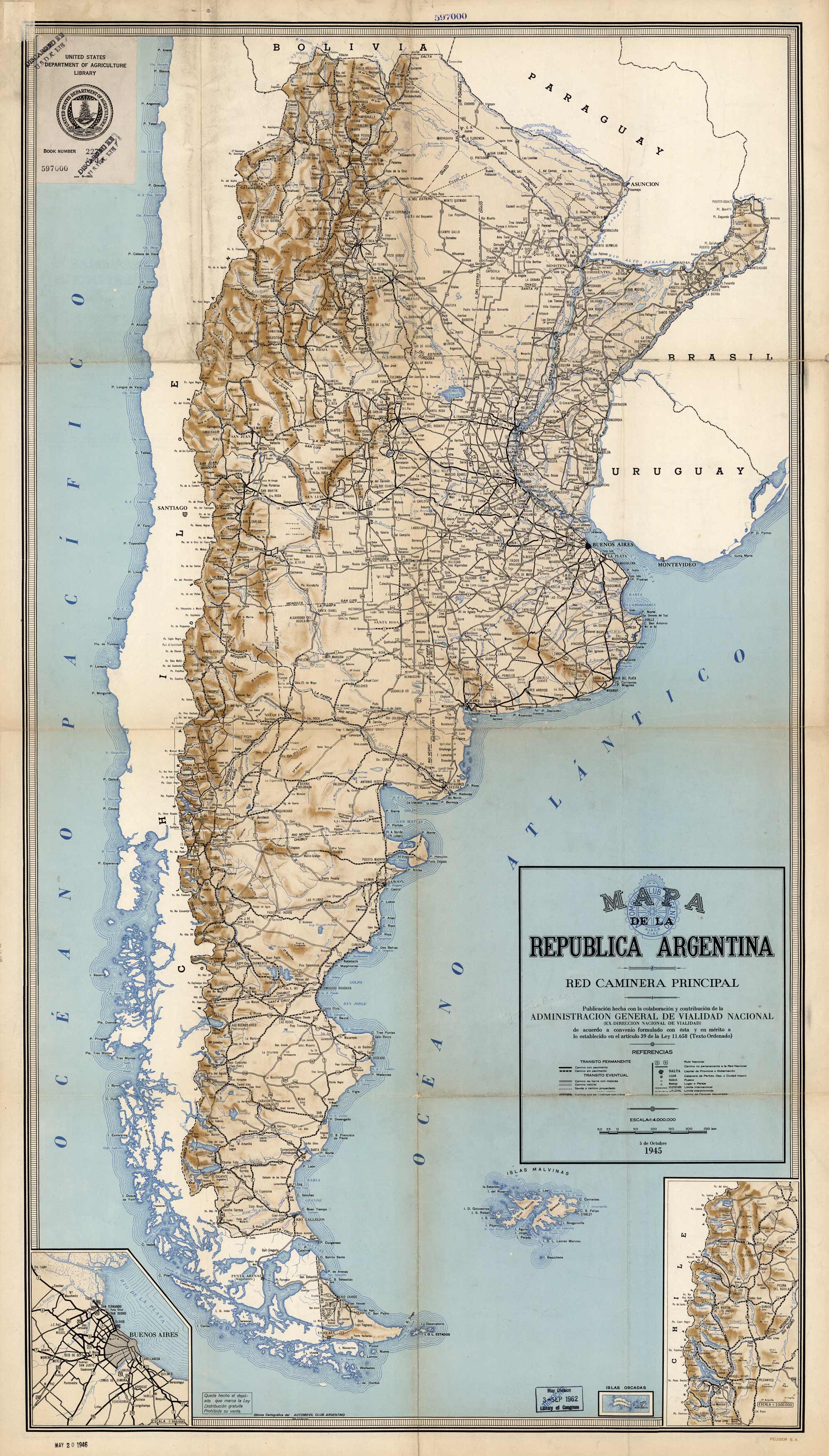 Mapa de la Republica Argentina