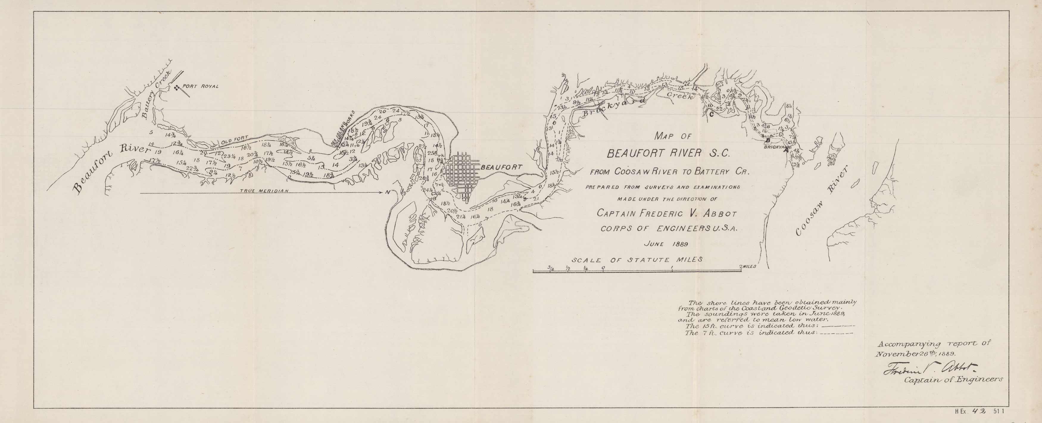 Map of Beaufort River