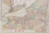 Rand McNally New Commercial Atlas Map of New York