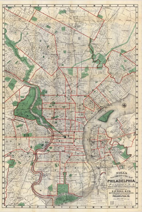 Nolls New Indexed Guide Map of Philadelphia and Camden