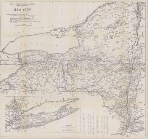 Blums Commercial Travelers' Railroad Map of New York