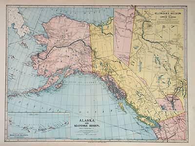 Alaska and Klondike Region - Map of the Klondike Region on the Upper Yukon Alaska and Klondike Region - Map of the Klondike Region on the Upper Yukon
