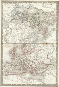 Europe sous Charlemagne / Europe sous Costantin(Europe under Charlemagne nad Constantine)