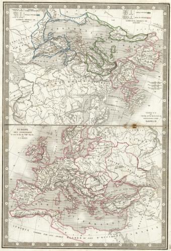 Europe sous Charlemagne / Europe sous Costantin(Europe under Charlemagne nad Constantine)