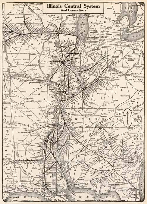 Illinois Central System And Connections Illinois Central System And Connections