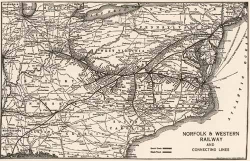 Norfolk & Western Railway and Connecting Lines - Art Source International