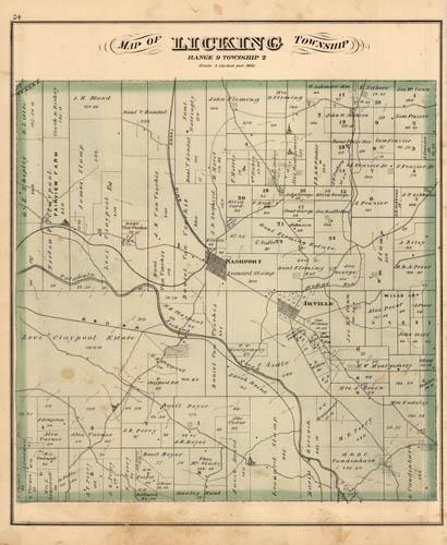 Map of Licking Township (Ohio)