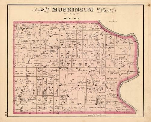 Map of Muskingum Township (Ohio)