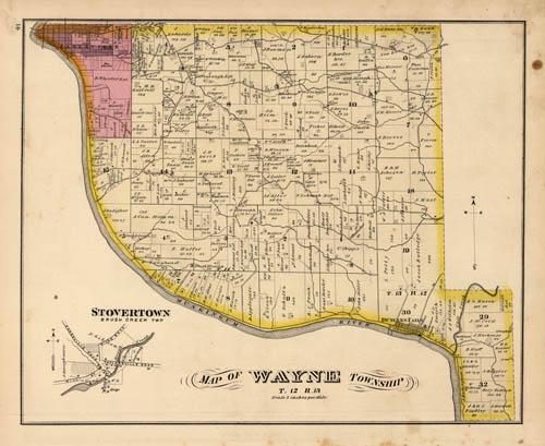 Map of Wayne Township. Stovertown