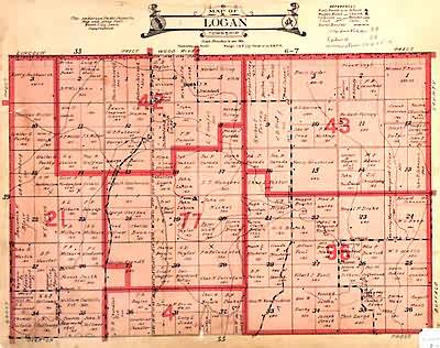 Map of Logan Township. Nebraska